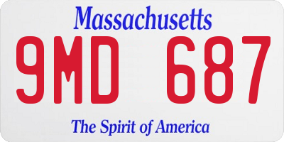 MA license plate 9MD687