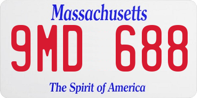 MA license plate 9MD688