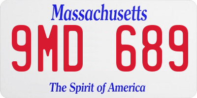 MA license plate 9MD689