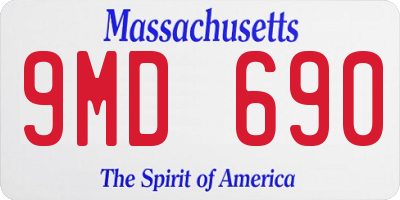 MA license plate 9MD690