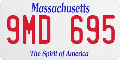 MA license plate 9MD695