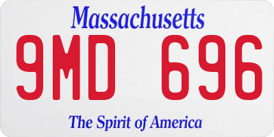 MA license plate 9MD696