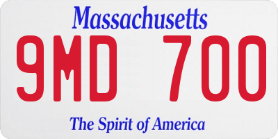 MA license plate 9MD700
