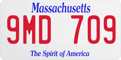 MA license plate 9MD709