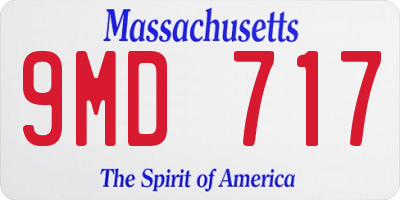 MA license plate 9MD717