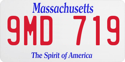 MA license plate 9MD719
