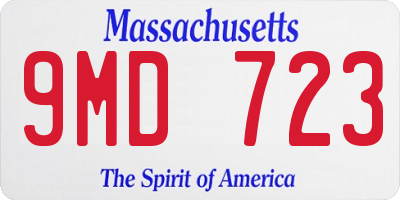 MA license plate 9MD723
