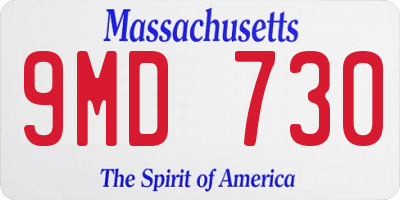 MA license plate 9MD730