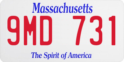 MA license plate 9MD731