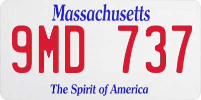 MA license plate 9MD737