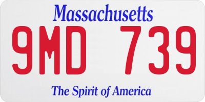 MA license plate 9MD739