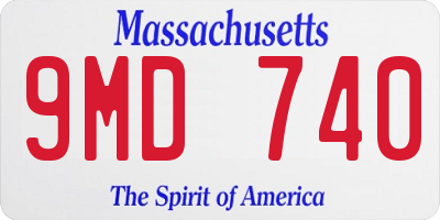 MA license plate 9MD740
