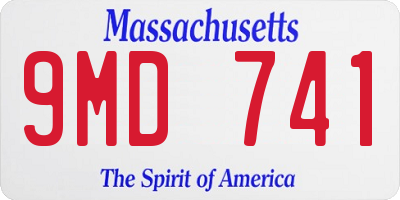 MA license plate 9MD741