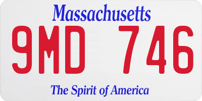MA license plate 9MD746