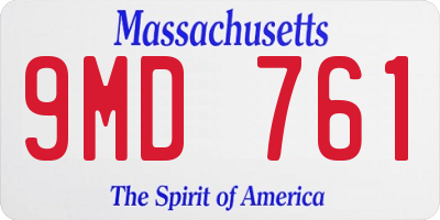 MA license plate 9MD761
