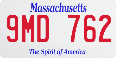 MA license plate 9MD762