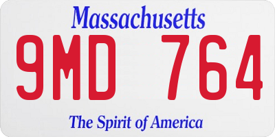 MA license plate 9MD764