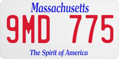 MA license plate 9MD775