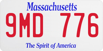 MA license plate 9MD776