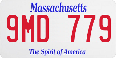 MA license plate 9MD779