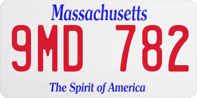 MA license plate 9MD782