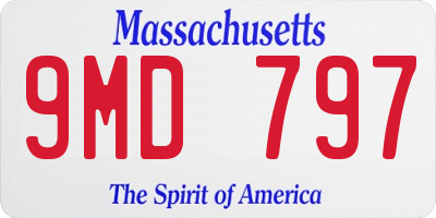 MA license plate 9MD797