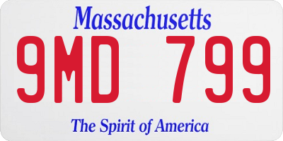 MA license plate 9MD799
