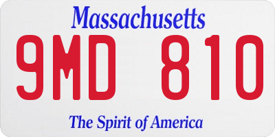 MA license plate 9MD810