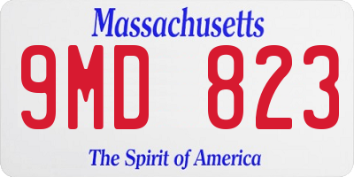 MA license plate 9MD823