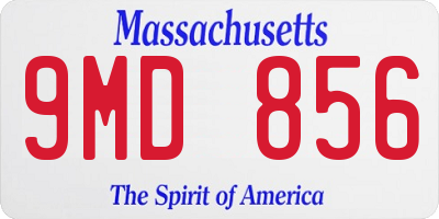 MA license plate 9MD856
