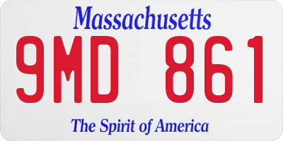 MA license plate 9MD861