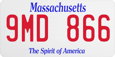 MA license plate 9MD866