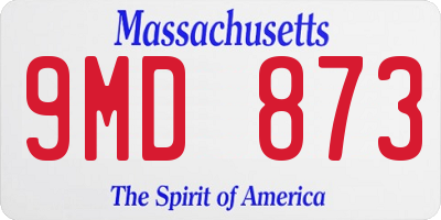 MA license plate 9MD873