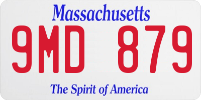 MA license plate 9MD879