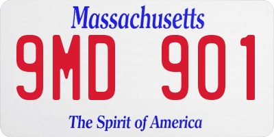 MA license plate 9MD901