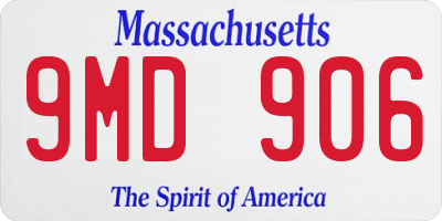 MA license plate 9MD906