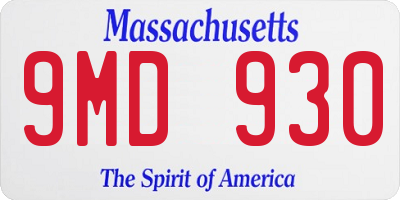 MA license plate 9MD930