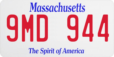 MA license plate 9MD944