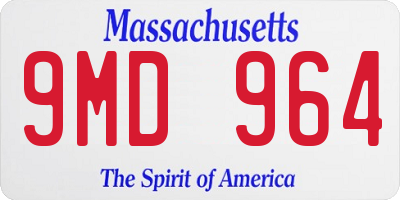 MA license plate 9MD964