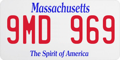 MA license plate 9MD969