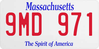 MA license plate 9MD971