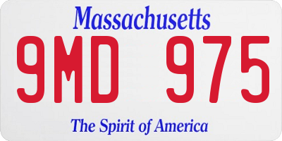 MA license plate 9MD975