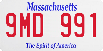 MA license plate 9MD991