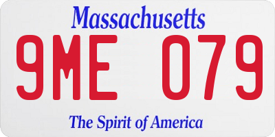 MA license plate 9ME079