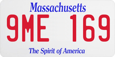 MA license plate 9ME169
