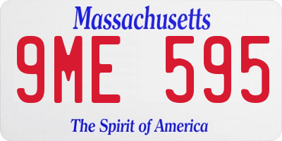 MA license plate 9ME595