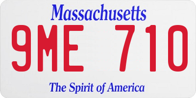 MA license plate 9ME710