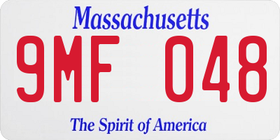 MA license plate 9MF048