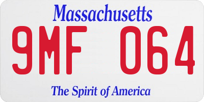 MA license plate 9MF064
