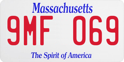MA license plate 9MF069